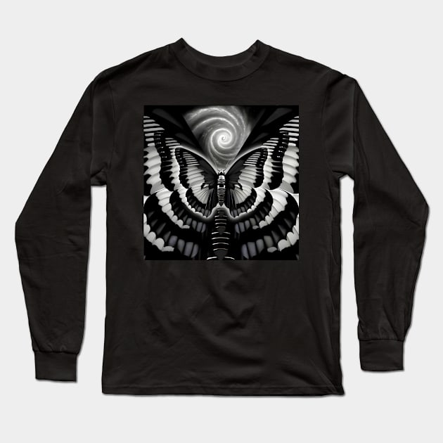 Whirlwind Butterfly Long Sleeve T-Shirt by Nuletto